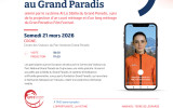 Affiche pour le visite guidée avec la SIBILLA du Grand Paradis