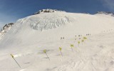 Sullo sfondo la vetta del Gran Paradiso, in primo piano parte del tracciato