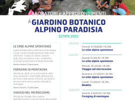 Laboratori e approfondimenti al Giardino botanico alpino Paradisia